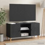 vidaXL TV skrinka Čierna 102 x 34,5 x 50 cm Kompozitné drevo – Obrázok 4
