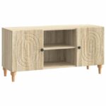 vidaXL TV skrinka Dub sonoma 102 x 34,5 x 50 cm Kompozitné drevo – Obrázok 2
