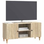 vidaXL TV skrinka Dub sonoma 102 x 34,5 x 50 cm Kompozitné drevo – Obrázok 3