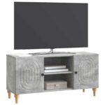 vidaXL TV skrinka Betónovo sivá 102 x 34,5 x 50 cm Kompozitné drevo – Obrázok 3