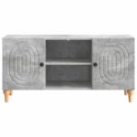 vidaXL TV skrinka Betónovo sivá 102 x 34,5 x 50 cm Kompozitné drevo – Obrázok 6