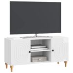 vidaXL TV skrinka Biela s vysokým leskom 102 x 34,5 x 50 cm – Obrázok 3