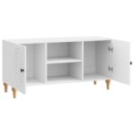 vidaXL TV skrinka Biela s vysokým leskom 102 x 34,5 x 50 cm – Obrázok 5