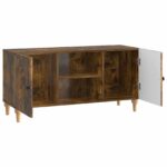 vidaXL TV skrinka Dymový dub 102 x 34,5 x 50 cm Kompozitné drevo – Obrázok 5