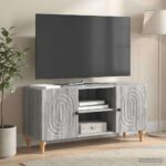 vidaXL TV skrinka Sivá sonoma 102 x 34,5 x 50 cm Kompozitné drevo
