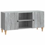 vidaXL TV skrinka Sivá sonoma 102 x 34,5 x 50 cm Kompozitné drevo – Obrázok 2
