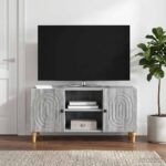 vidaXL TV skrinka Sivá sonoma 102 x 34,5 x 50 cm Kompozitné drevo – Obrázok 4