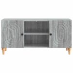 vidaXL TV skrinka Sivá sonoma 102 x 34,5 x 50 cm Kompozitné drevo – Obrázok 6