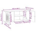 vidaXL TV skrinka Dub artisan 102 x 34,5 x 50 cm Kompozitné drevo – Obrázok 12