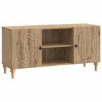 vidaXL TV skrinka Dub artisan 102 x 34,5 x 50 cm Kompozitné drevo – Obrázok 2
