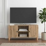 vidaXL TV skrinka Dub artisan 102 x 34,5 x 50 cm Kompozitné drevo – Obrázok 4