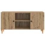 vidaXL TV skrinka Dub artisan 102 x 34,5 x 50 cm Kompozitné drevo – Obrázok 6