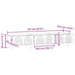 vidaXL TV skrinka Čierna 147 x 34,5 x 30 cm Kompozitné drevo – Obrázok 11