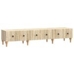 vidaXL TV skrinka Dub sonoma 147 x 34,5 x 30 cm Kompozitné drevo – Obrázok 2