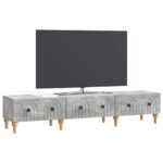 vidaXL TV skrinka Betónovo sivá 147 x 34,5 x 30 cm Kompozitné drevo – Obrázok 3