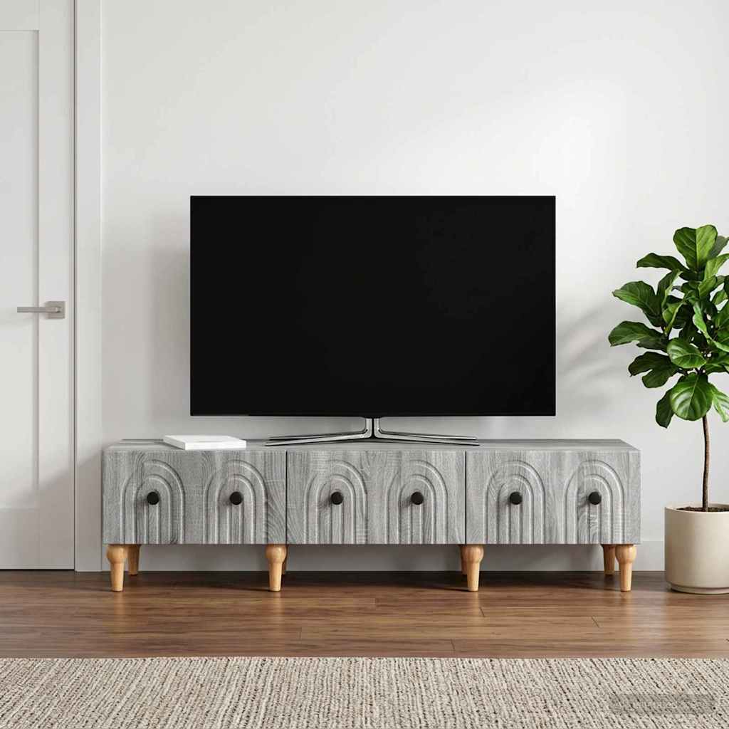 894251_1.jpg vidaXL TV skrinka Sivá sonoma 147 x 34,5 x 30 cm Kompozitné drevo – Obrázok 1