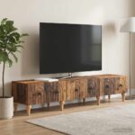 vidaXL TV skrinka Staré drevo 147 x 34,5 x 30 cm Kompozitné drevo