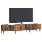 vidaXL TV skrinka Staré drevo 147 x 34,5 x 30 cm Kompozitné drevo – Obrázok 3