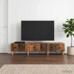 vidaXL TV skrinka Staré drevo 147 x 34,5 x 30 cm Kompozitné drevo – Obrázok 4
