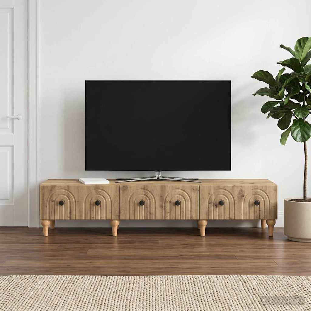 894254_1.jpg vidaXL TV skrinka Dub artisan 147 x 34,5 x 30 cm Kompozitné drevo – Obrázok 1