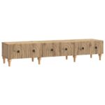 vidaXL TV skrinka Dub artisan 147 x 34,5 x 30 cm Kompozitné drevo – Obrázok 2