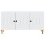 vidaXL TV skrinka Biela 99 x 34,5 x 50 cm Kompozitné drevo – Obrázok 6