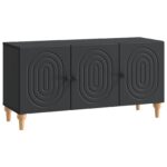 vidaXL TV skrinka Čierna 99 x 34,5 x 50 cm Kompozitné drevo – Obrázok 2