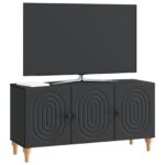vidaXL TV skrinka Čierna 99 x 34,5 x 50 cm Kompozitné drevo – Obrázok 3