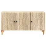 vidaXL TV skrinka Dub sonoma 99 x 34,5 x 50 cm Kompozitné drevo – Obrázok 6