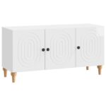 vidaXL TV skrinka Biela s vysokým leskom 99 x 34,5 x 50 cm – Obrázok 2