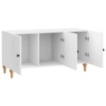vidaXL TV skrinka Biela s vysokým leskom 99 x 34,5 x 50 cm – Obrázok 5