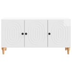 vidaXL TV skrinka Biela s vysokým leskom 99 x 34,5 x 50 cm – Obrázok 6
