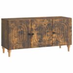 vidaXL TV skrinka Dymový dub 99 x 34,5 x 50 cm Kompozitné drevo – Obrázok 2