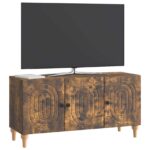 vidaXL TV skrinka Dymový dub 99 x 34,5 x 50 cm Kompozitné drevo – Obrázok 3
