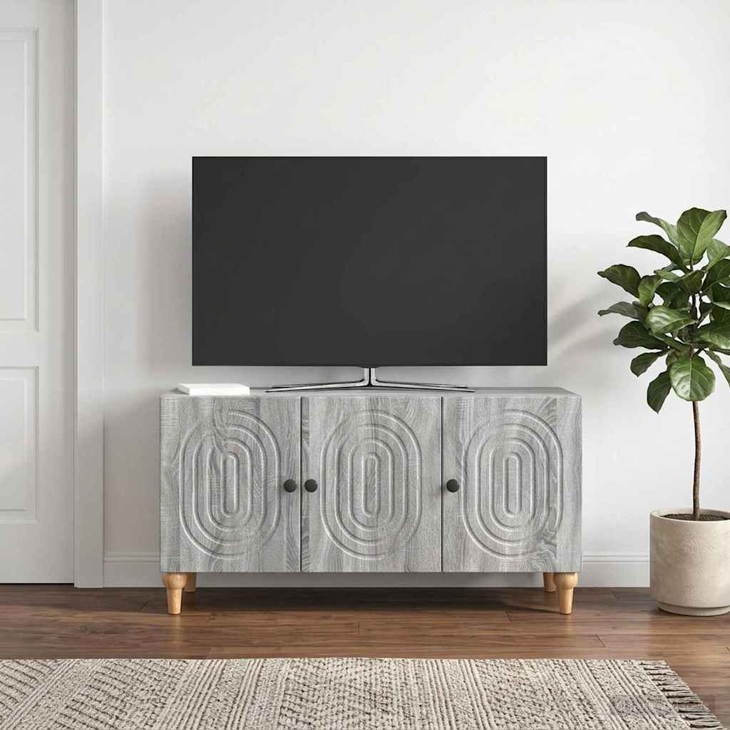 894261_1.jpg vidaXL TV skrinka Sivá sonoma 99 x 34,5 x 50 cm Kompozitné drevo – Obrázok 1