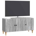 vidaXL TV skrinka Sivá sonoma 99 x 34,5 x 50 cm Kompozitné drevo – Obrázok 3