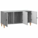 vidaXL TV skrinka Sivá sonoma 99 x 34,5 x 50 cm Kompozitné drevo – Obrázok 5