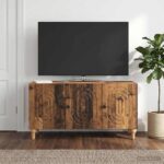 vidaXL TV skrinka Staré drevo 99 x 34,5 x 50 cm Kompozitné drevo – Obrázok 4