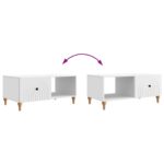 vidaXL Konferenčný stolík Biela 90 x 50 x 40 cm Kompozitné drevo – Obrázok 10