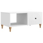 vidaXL Konferenčný stolík Biela 90 x 50 x 40 cm Kompozitné drevo – Obrázok 2