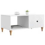vidaXL Konferenčný stolík Biela 90 x 50 x 40 cm Kompozitné drevo – Obrázok 3