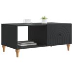 vidaXL Konferenčný stolík Čierna 90 x 50 x 40 cm Kompozitné drevo – Obrázok 3