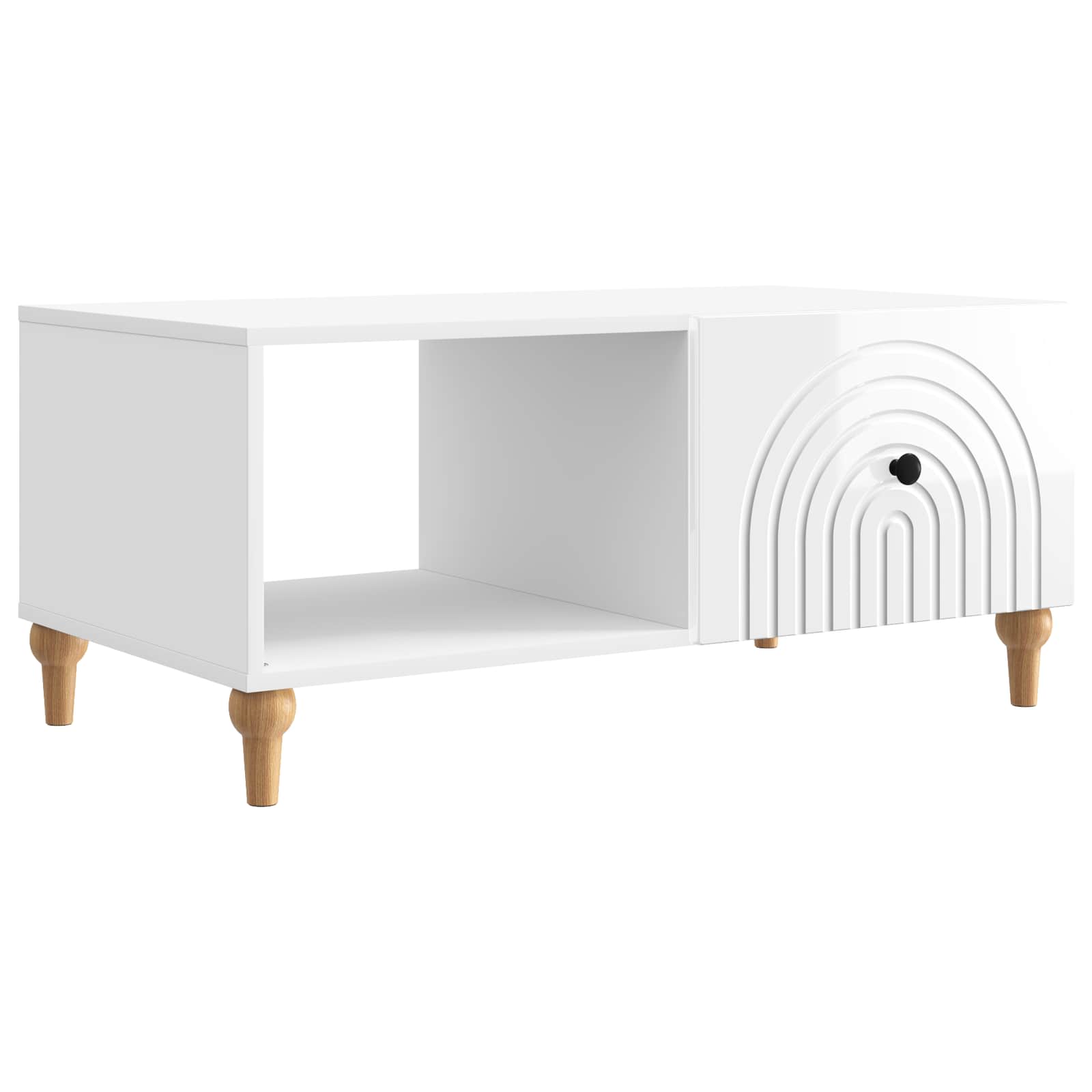 894269_1.jpg vidaXL Konferenčný stolík Biela s vysokým leskom 90 x 50 x 40 cm – Obrázok 1