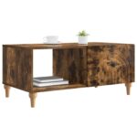 vidaXL Konferenčný stolík Dymový dub 90 x 50 x 40 cm Kompozitné drevo – Obrázok 3