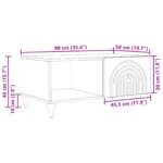 vidaXL Konferenčný stolík Dub artisan 90 x 50 x 40 cm Kompozitné drevo – Obrázok 12