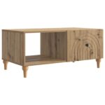vidaXL Konferenčný stolík Dub artisan 90 x 50 x 40 cm Kompozitné drevo – Obrázok 2