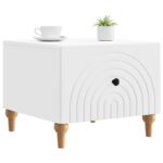 vidaXL Konferenčný stolík Biela 49 x 50 x 40 cm Kompozitné drevo – Obrázok 2