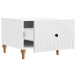 vidaXL Konferenčný stolík Biela 49 x 50 x 40 cm Kompozitné drevo – Obrázok 3