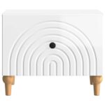 vidaXL Konferenčný stolík Biela s vysokým leskom 49 x 50 x 40 cm – Obrázok 5