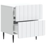 vidaXL Nočný stolík 2 pcs Biela 43 x 34,5 x 49,5 cm Kompozitné drevo – Obrázok 4